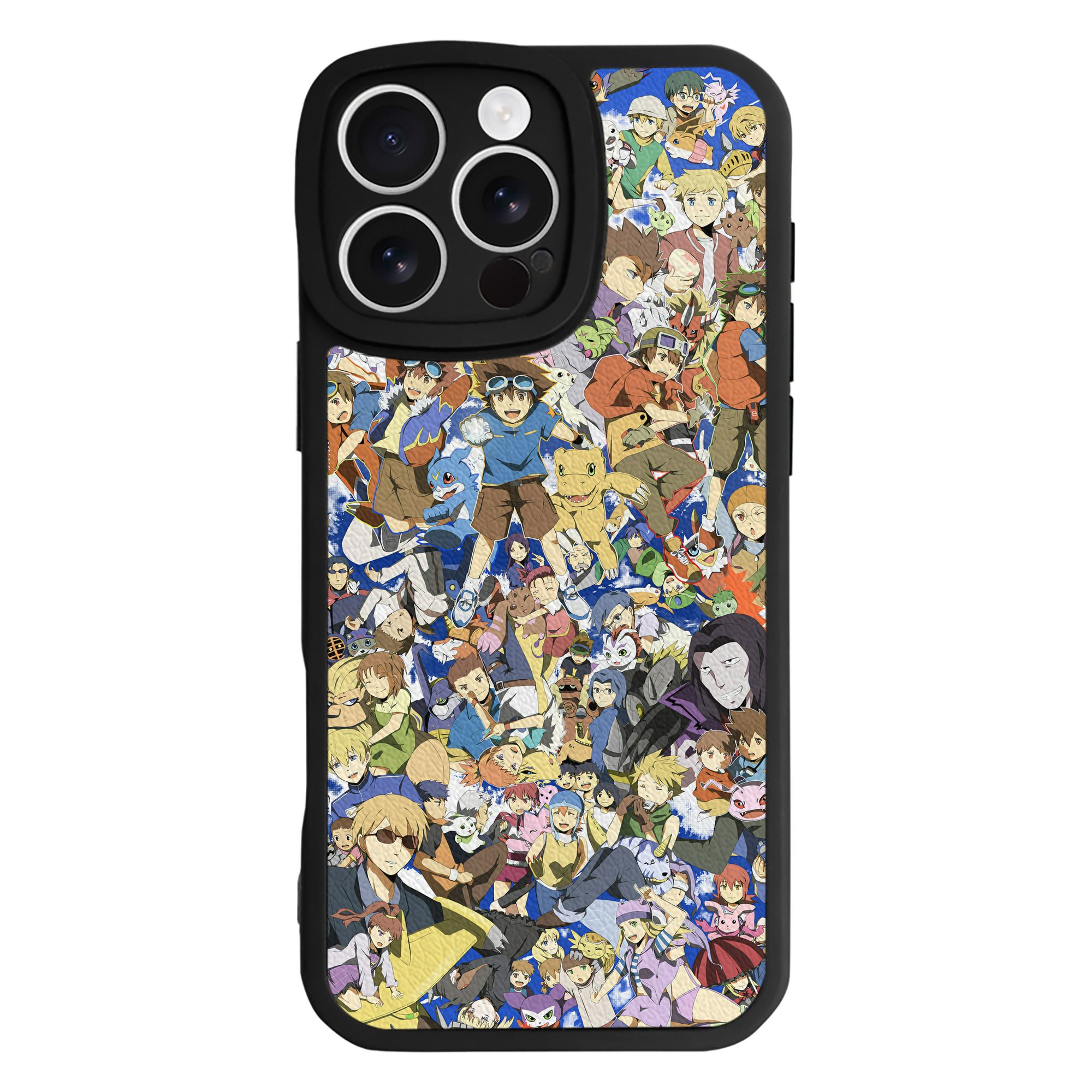 （画像用） Digimon デジタルモンスター/デジモン 【iPhone 16シリーズ対応】シリコンスマホケース（レザー調） 材質：シリコン